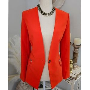Small Eden Society Orange V- Neck Blazer Jacket